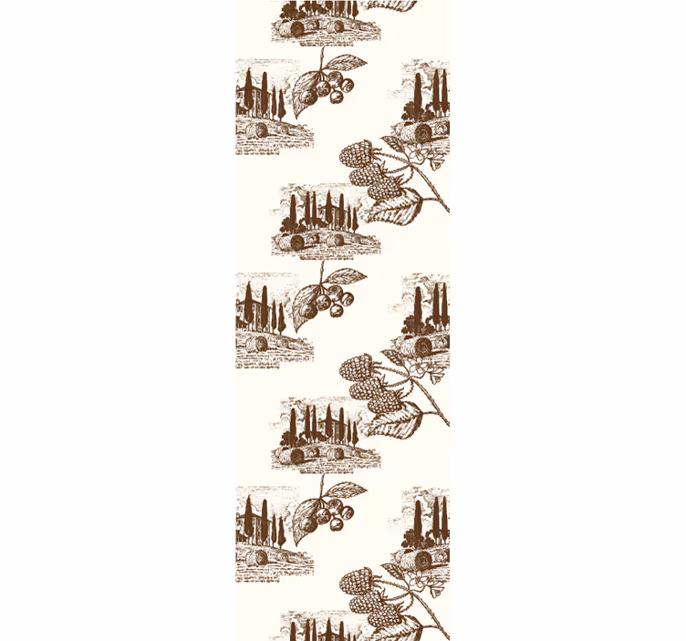 Retro roller blind french provincial country pattern - TenStickers