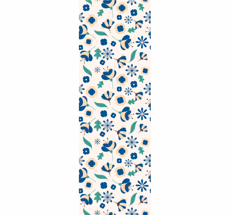Retro roller blind in french provincial white floral - TenStickers