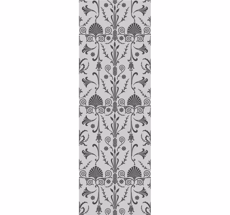 Retro roller blind in french provincial gray floral - TenStickers