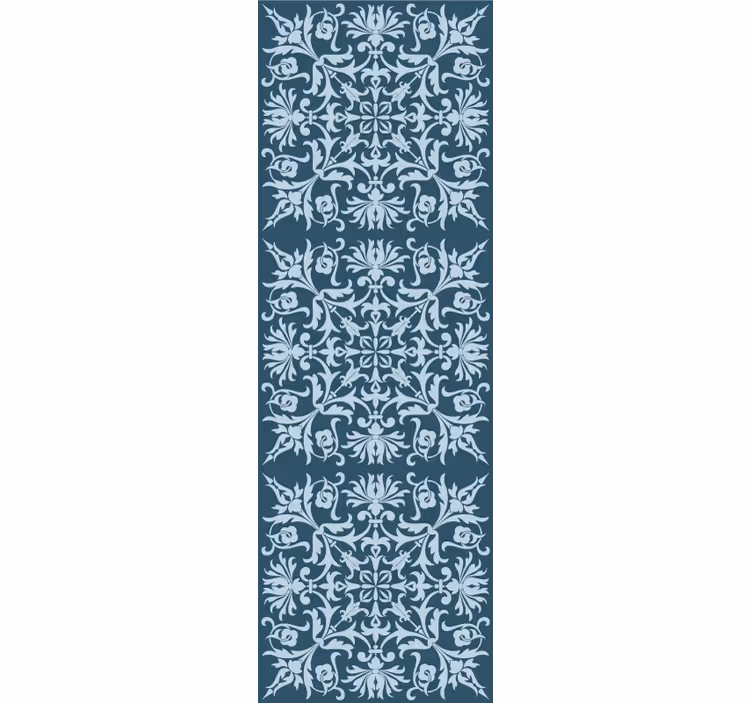 Retro roller blind in french provincial blue floral - TenStickers