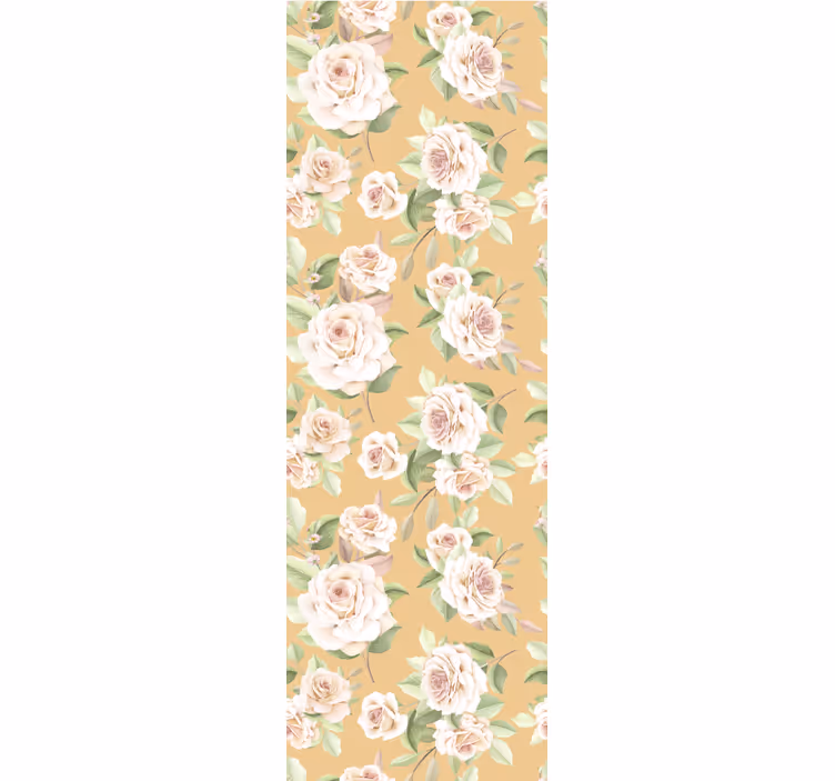 Retro roller blind french provincial roses pattern - TenStickers