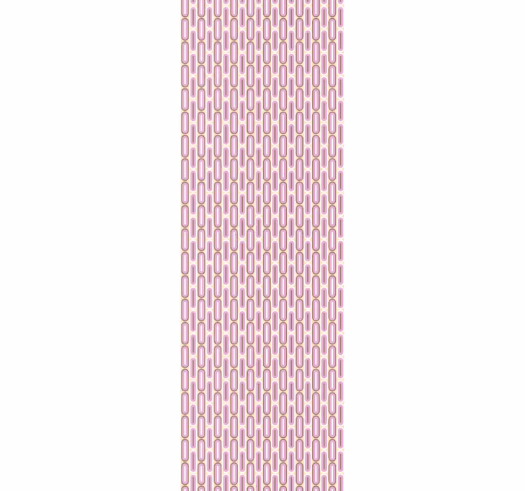 Retro roller blind in pink geometric 70's design - TenStickers