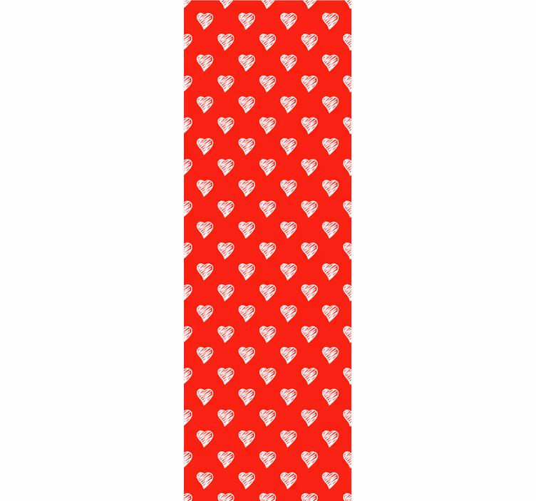 Retro roller blind with seamless heart patterns - TenStickers