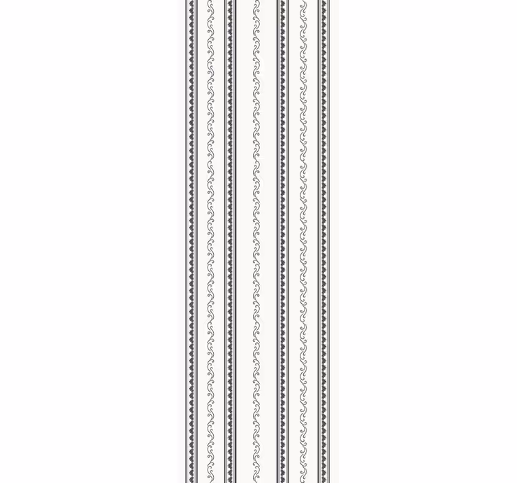 Retro roller blind vintage vertical stripe floral - TenStickers