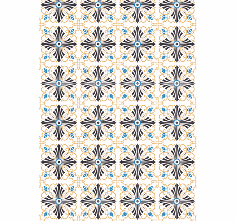 Retro roller blind vintage cross spiral pattern - TenStickers