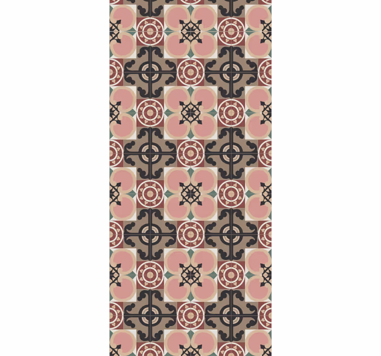 Retro roller blind toledo tiles - TenStickers