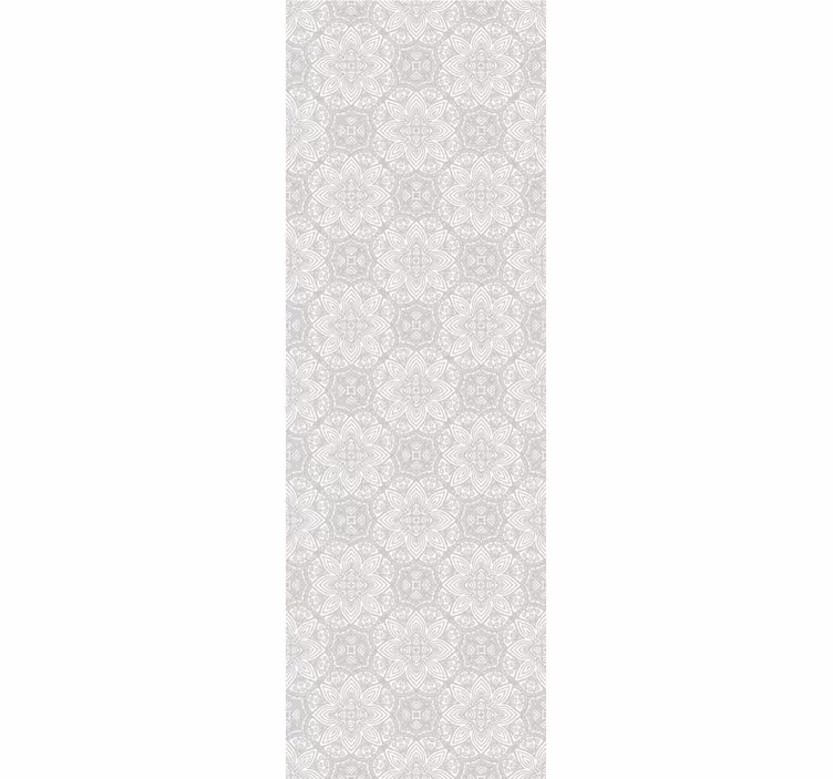 Retro roller blind gray ethnic pattern design - TenStickers