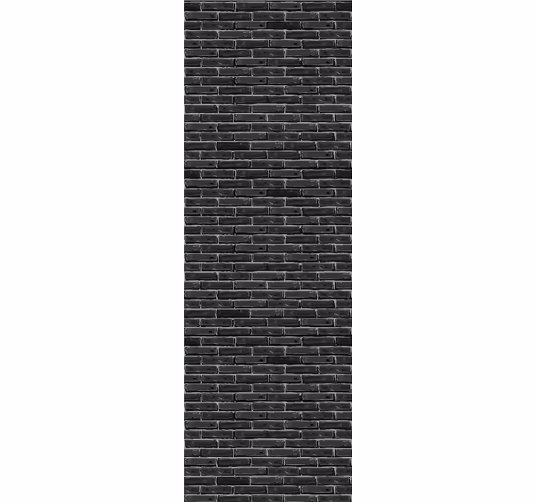 Retro roller blind dark grey stone brick pattern - TenStickers