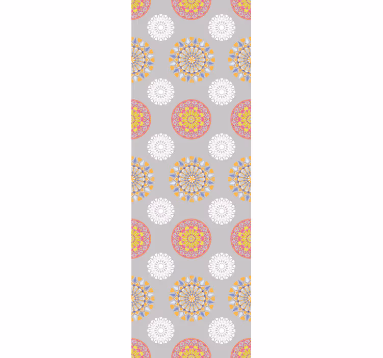 Retro roller blind bright mandala circles - TenStickers