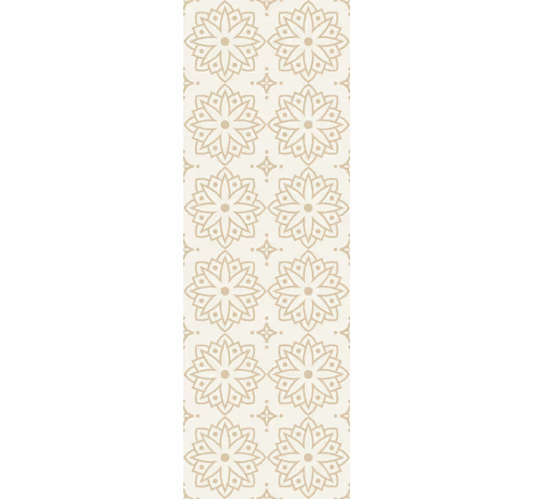 Retro roller blind cream mandala design - TenStickers