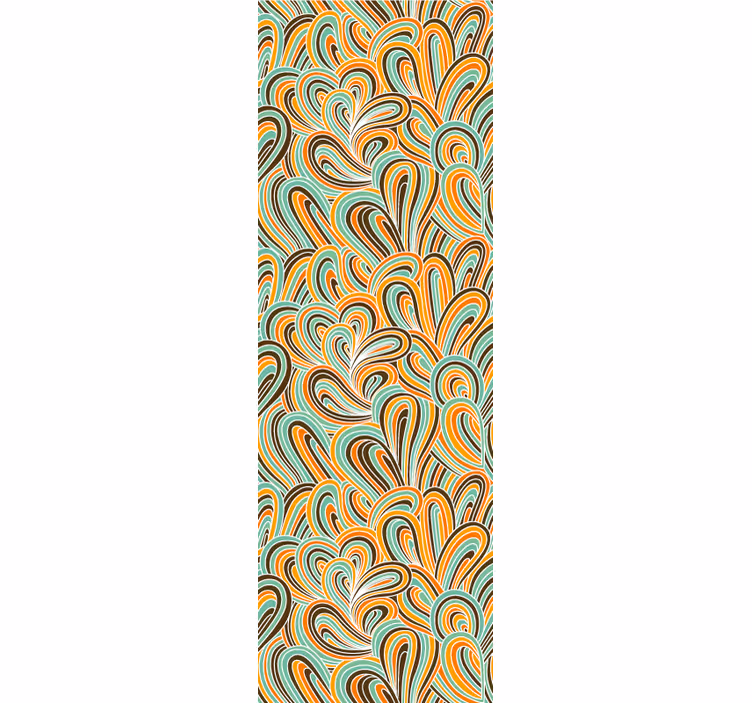 Retro roller blind in vibrant colour waves - TenStickers