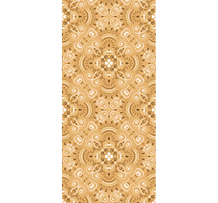 Retro roller blind in vintage beige floral pattern - TenStickers
