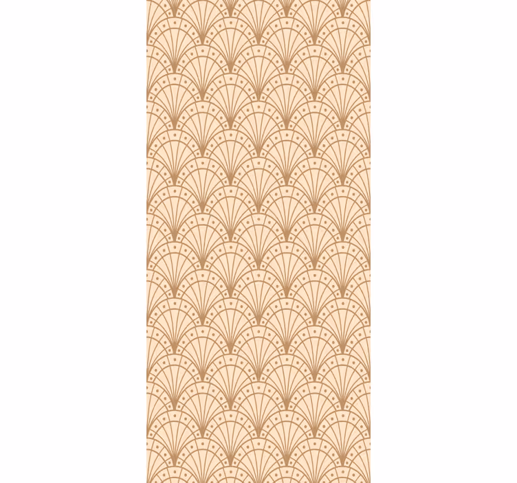 Retro roller blind with gold oyster art decor pattern - TenStickers