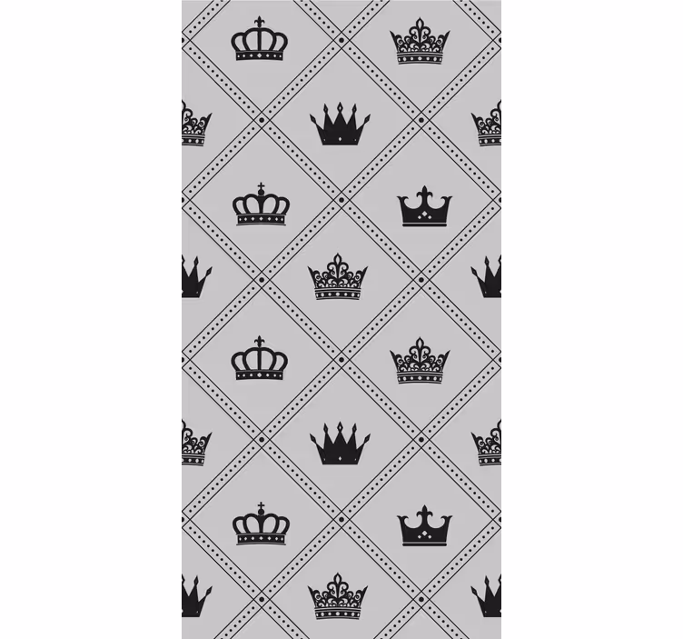 Retro roller blind with crowns and coronets - TenStickers