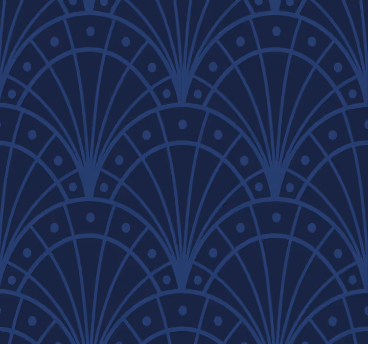 Retro roller blind in navy blue art deco - TenStickers