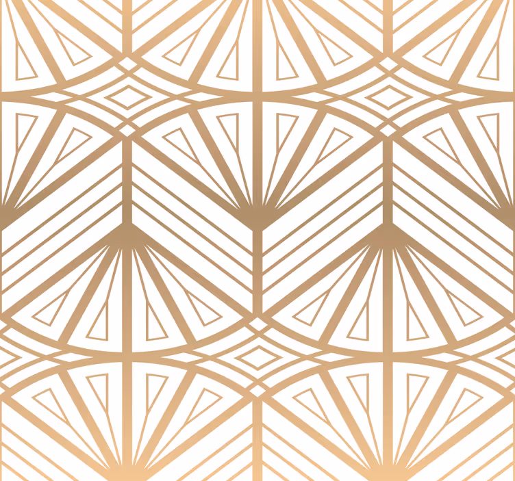 Retro roller blind with gold gradient art decor - TenStickers