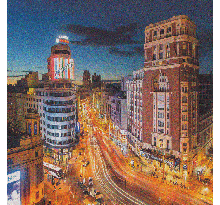 Living room blind gran via evening movement - TenStickers
