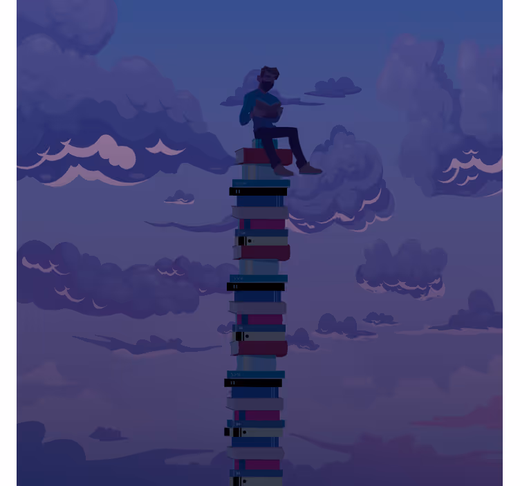 Living room blind book tower design - TenStickers