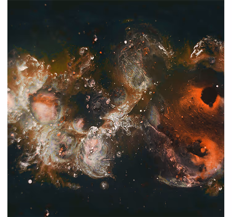 Living room blind with beautiful view of the galaxy - TenStickers