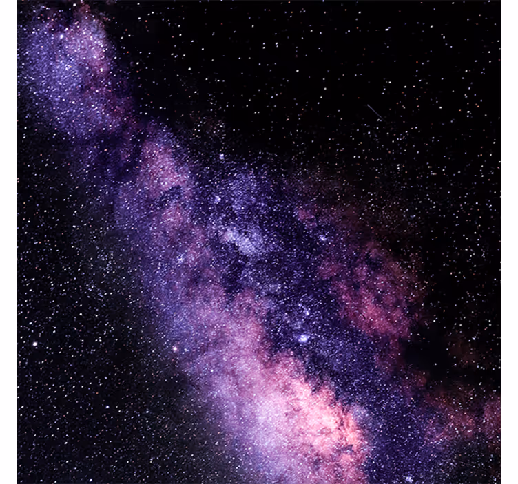 Living room blind with beautiful purple space view - TenStickers
