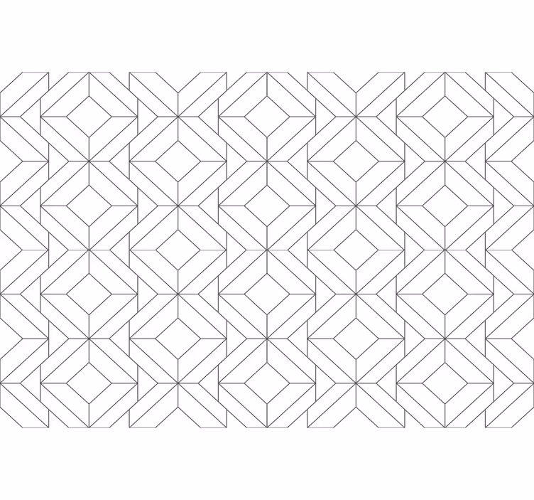 White window blind with white japandi geometric design - TenStickers