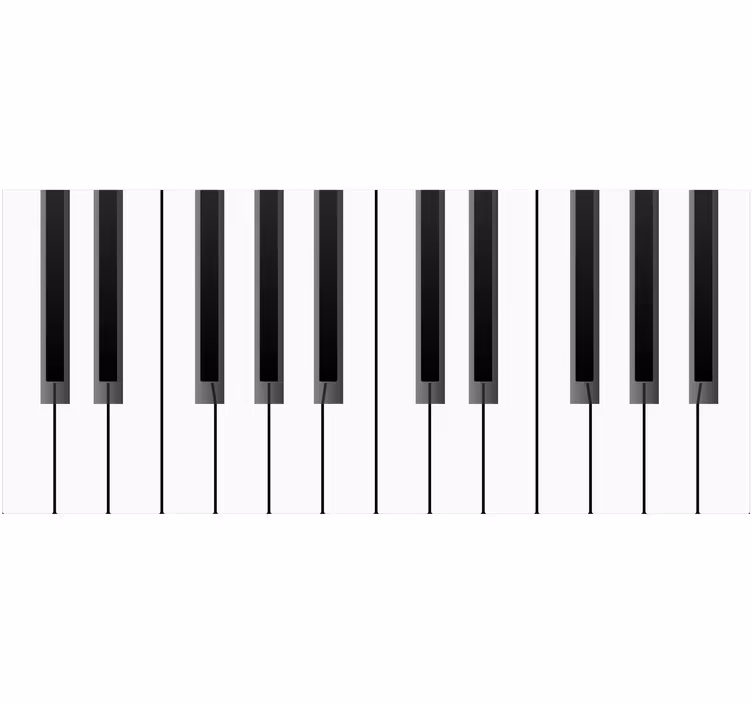 White window blind big piano - TenStickers