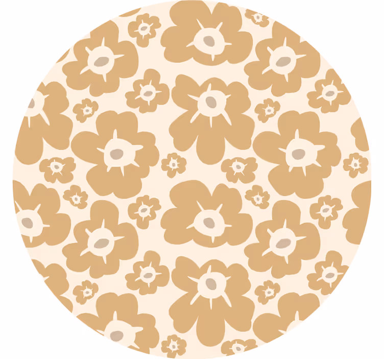 Blind bedroom beige poppies design - TenStickers