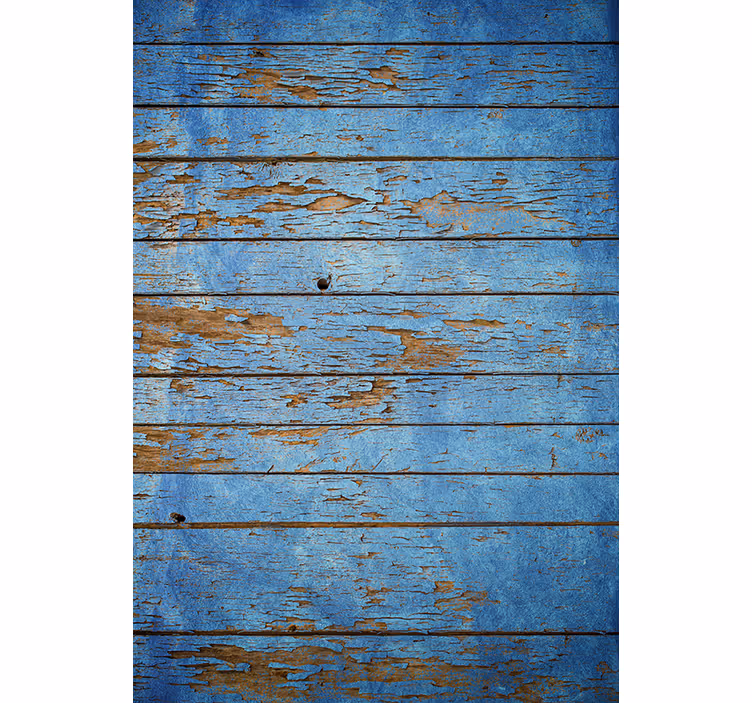 Blind bedroom in blue wooden pattern - TenStickers