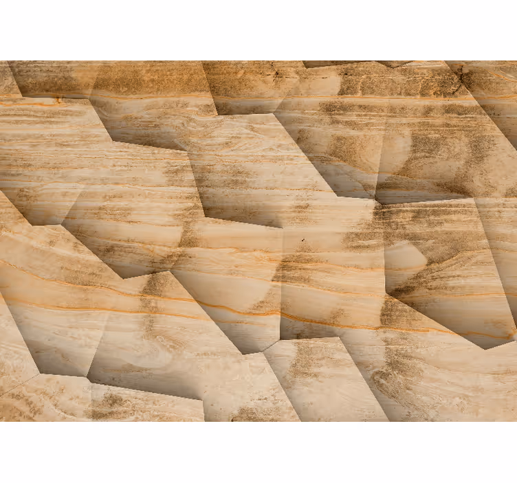 Blind beige wooden wall panel imitation - TenStickers