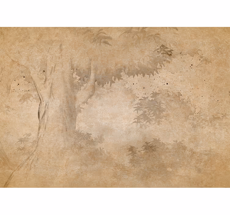 Blind beige vintage rainforest scene - TenStickers