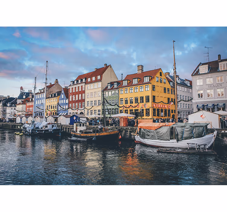 Blind bedroom copenhagen houses with ships - TenStickers