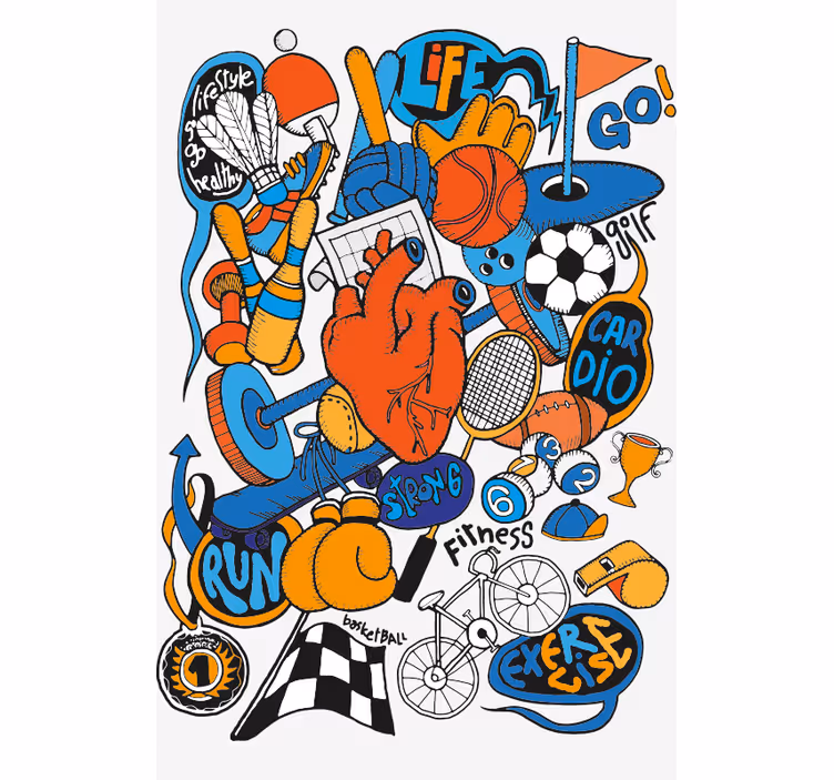 Collage artistic sports blind - TenStickers