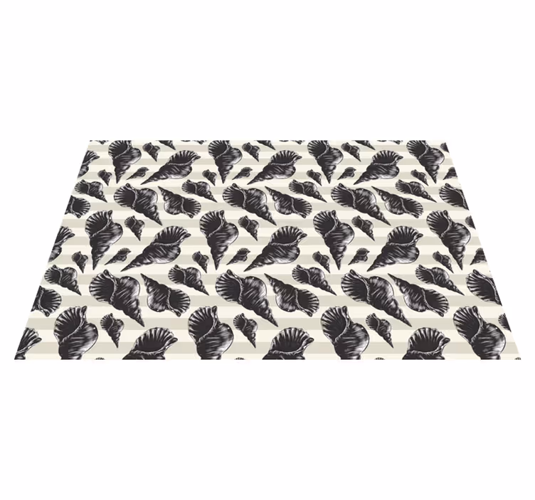 Hand draw seashell vintage seashell placemats - TenStickers