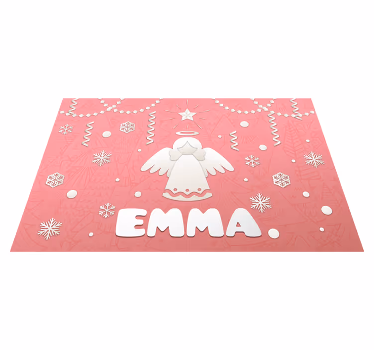 Christmas placemats with angel holiday design - TenStickers