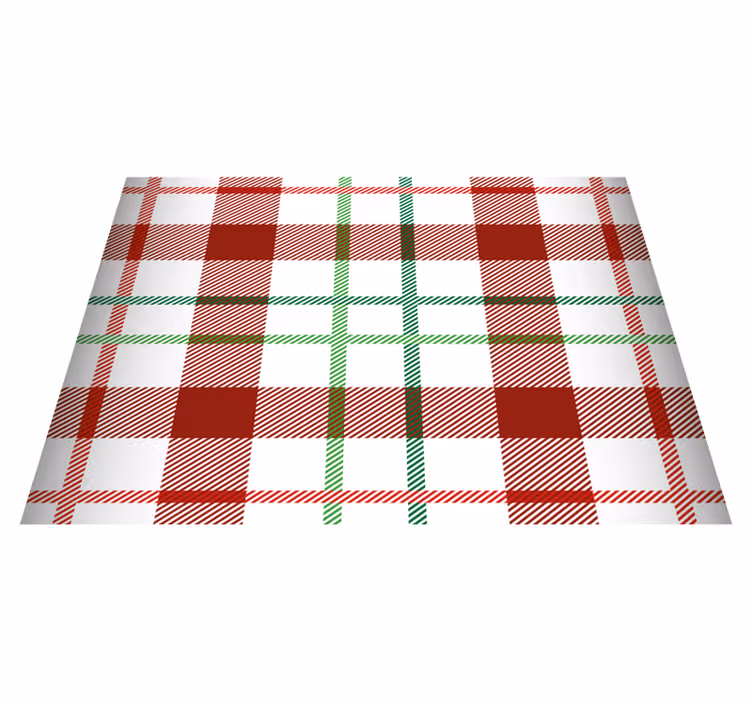 Christmas placemats plaid pattern table cover - TenStickers