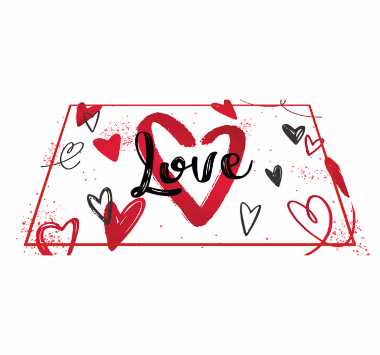 Quote placemats with heartfelt love design - TenStickers