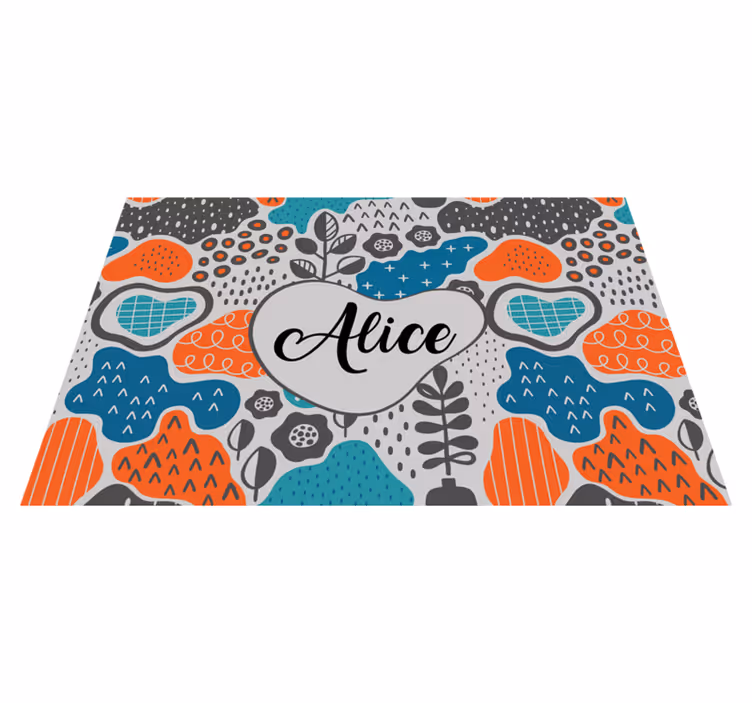 Personalised placemats with playful name design - TenStickers