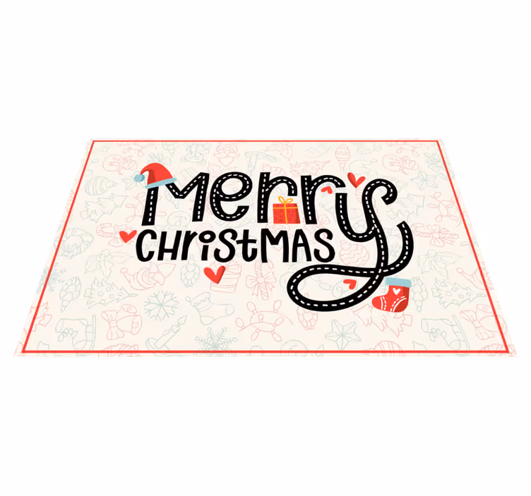 Christmas placemats merry christmas to all - TenStickers