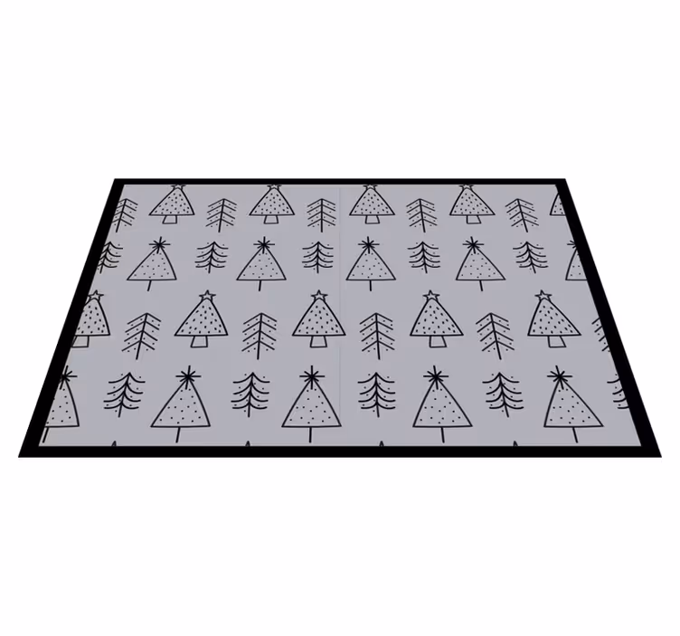 Christmas placemats with artistic christmas trees - TenStickers