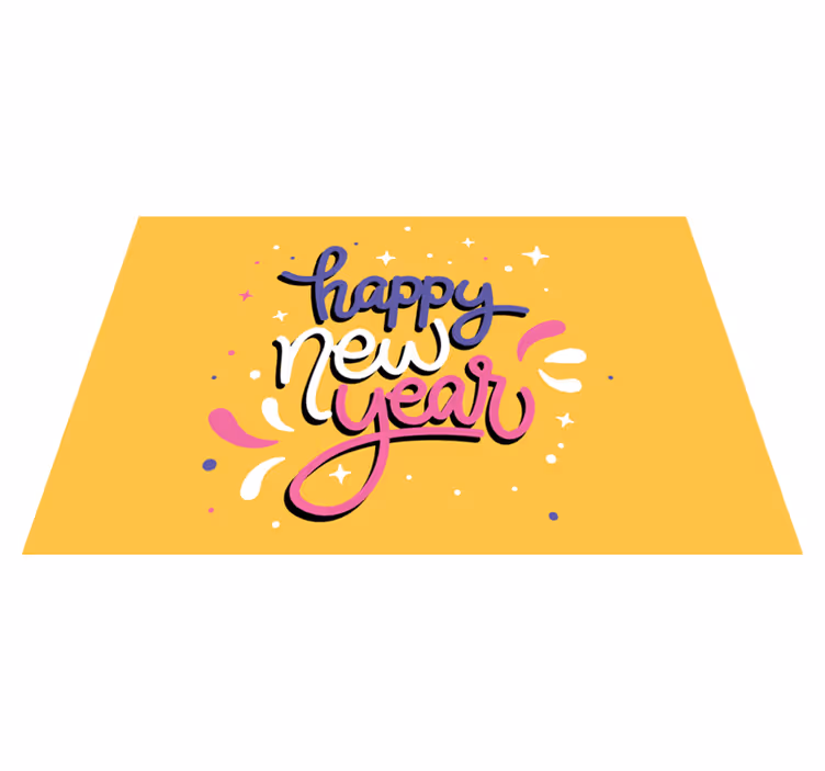 Christmas placemats with joyful new year design - TenStickers