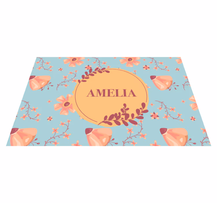 Personalised placemats botanical name design - TenStickers