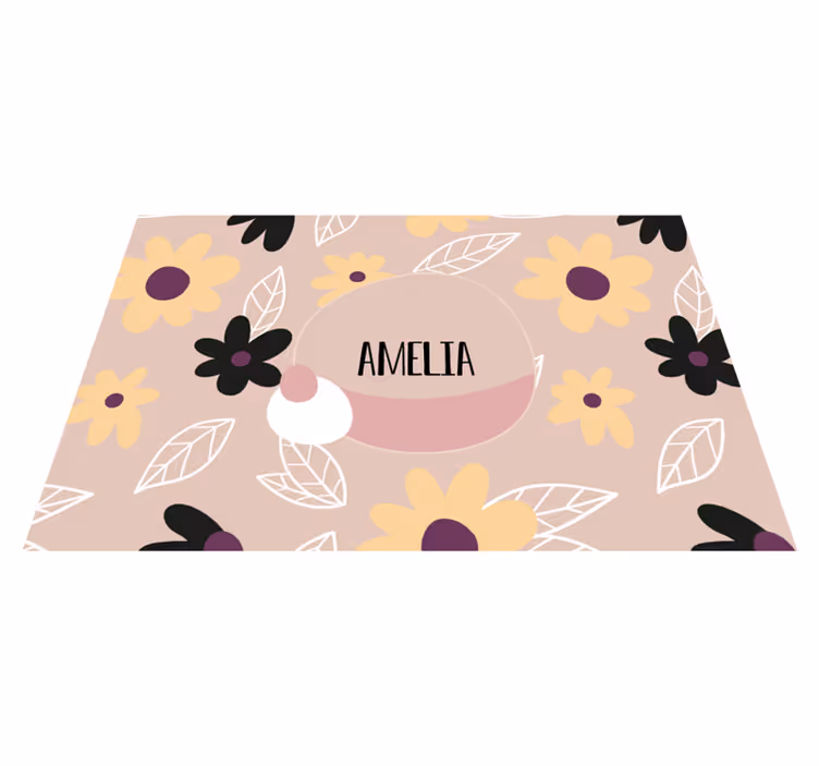 Children placemats customized botanical design - TenStickers