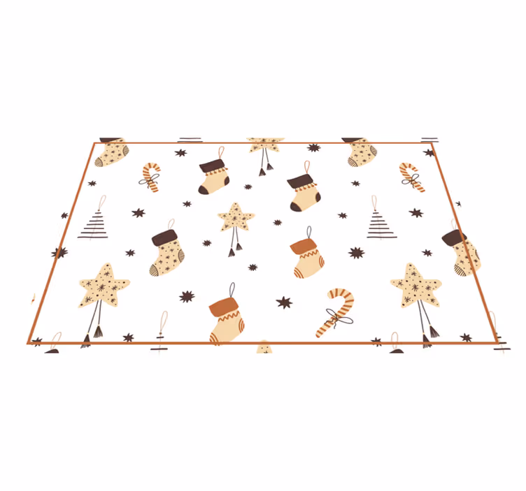 Christmas placemats with festive stockings design - TenStickers