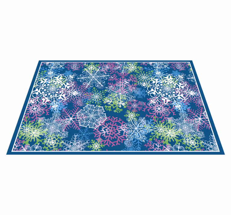 Illuminating snowflakes on blue placemats - TenStickers