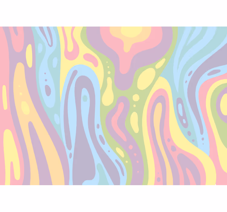 Flowing color patterns abstract wall mural - TenStickers