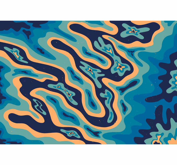 Blue modern elements Abstract Wall Murals - TenStickers