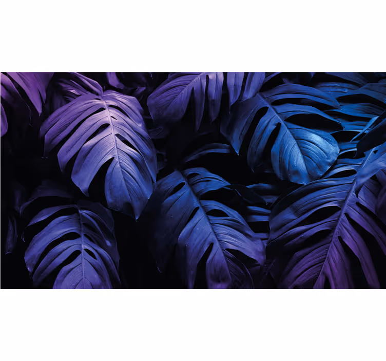 Neon Exotic leaf  wall mural - TenStickers