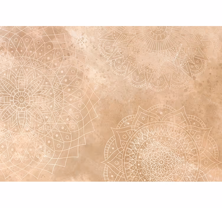 mandalas vintage living room wall mural - TenStickers
