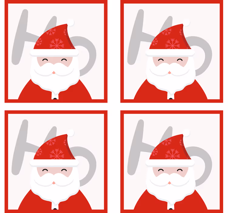 Santa Claus and HoHoHo drink coaster - TenStickers