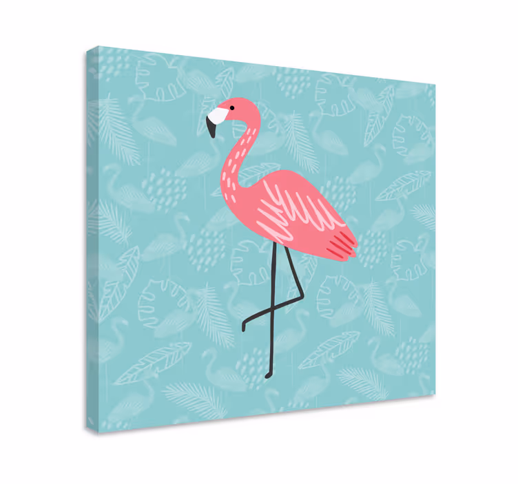 Colorful flamingo pattern animal canvas prints - TenStickers